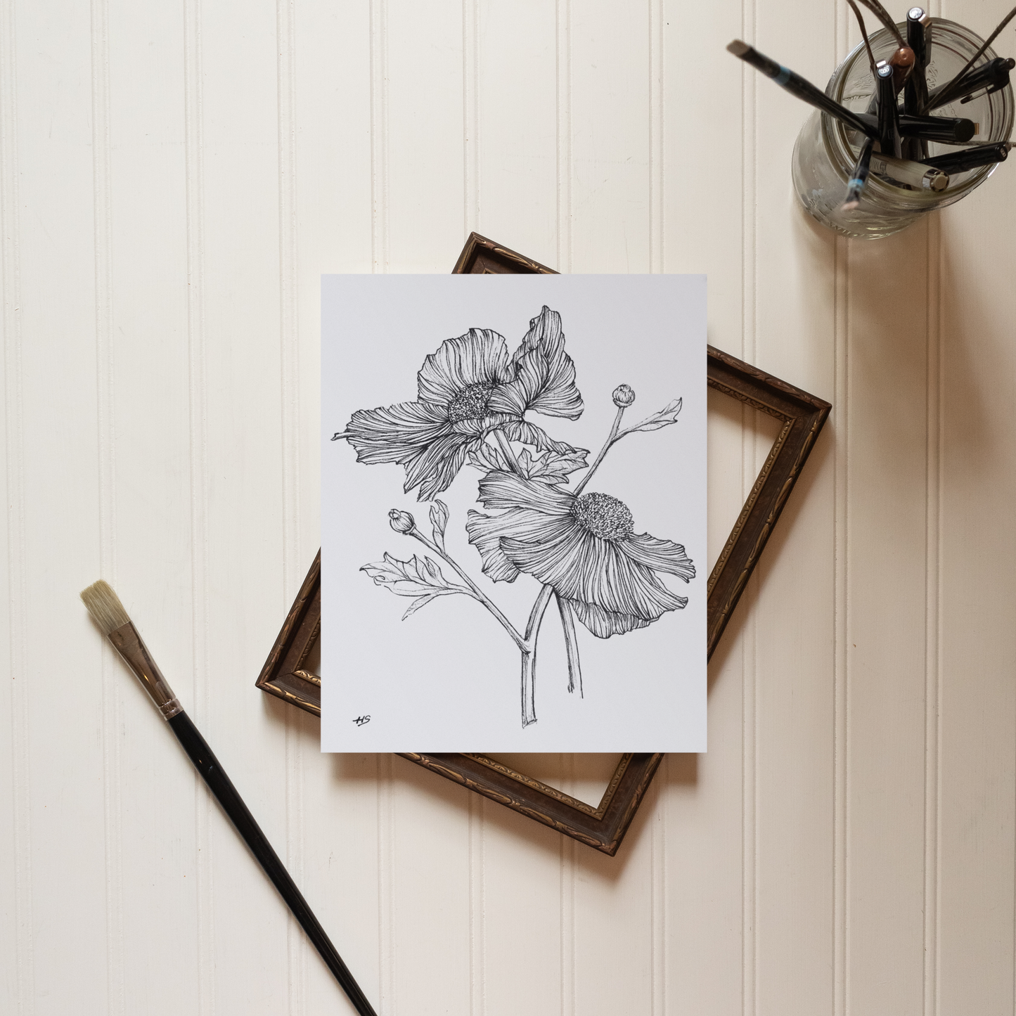 Matilija Poppy Sketch - Print