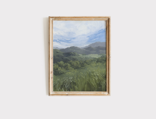 Green Hills and Blue Skies #4 - Print