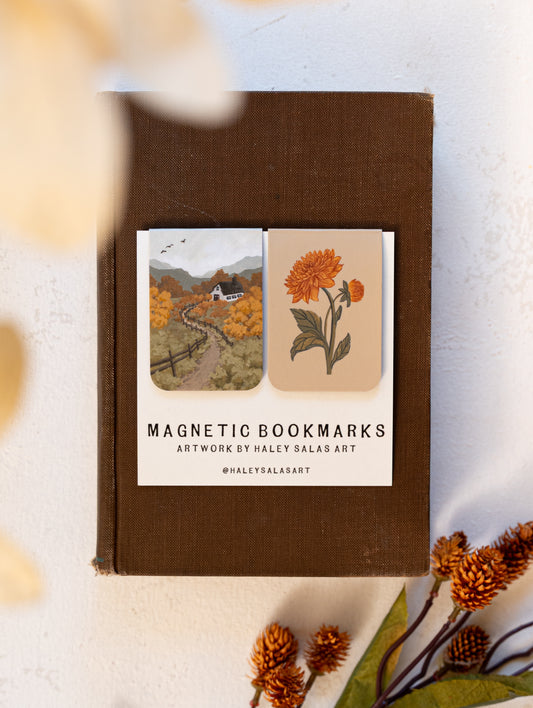 SEASONAL Magnetic Bookmarks - Autumn