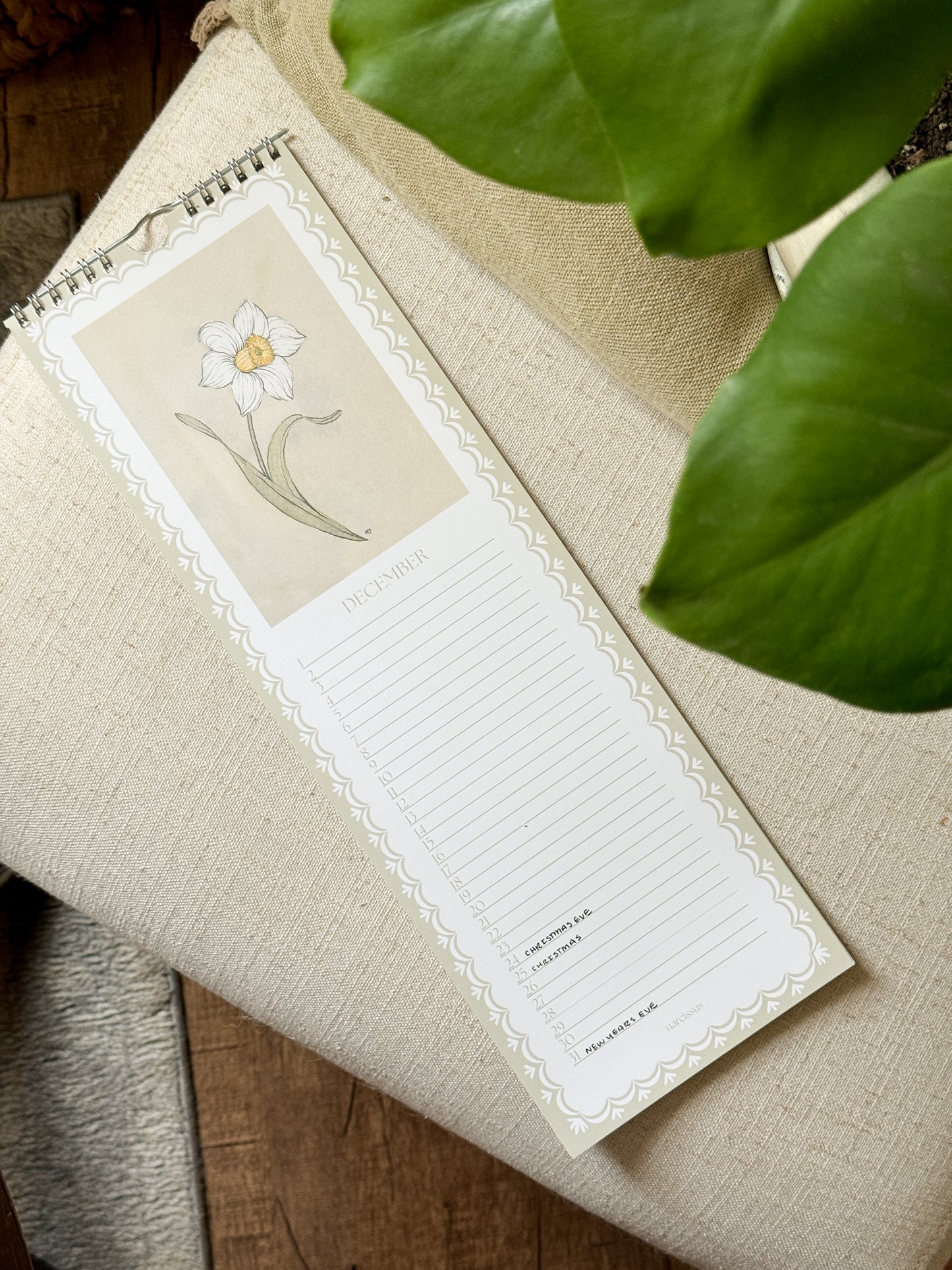 Birth Month Flowers Perpetual Calendar