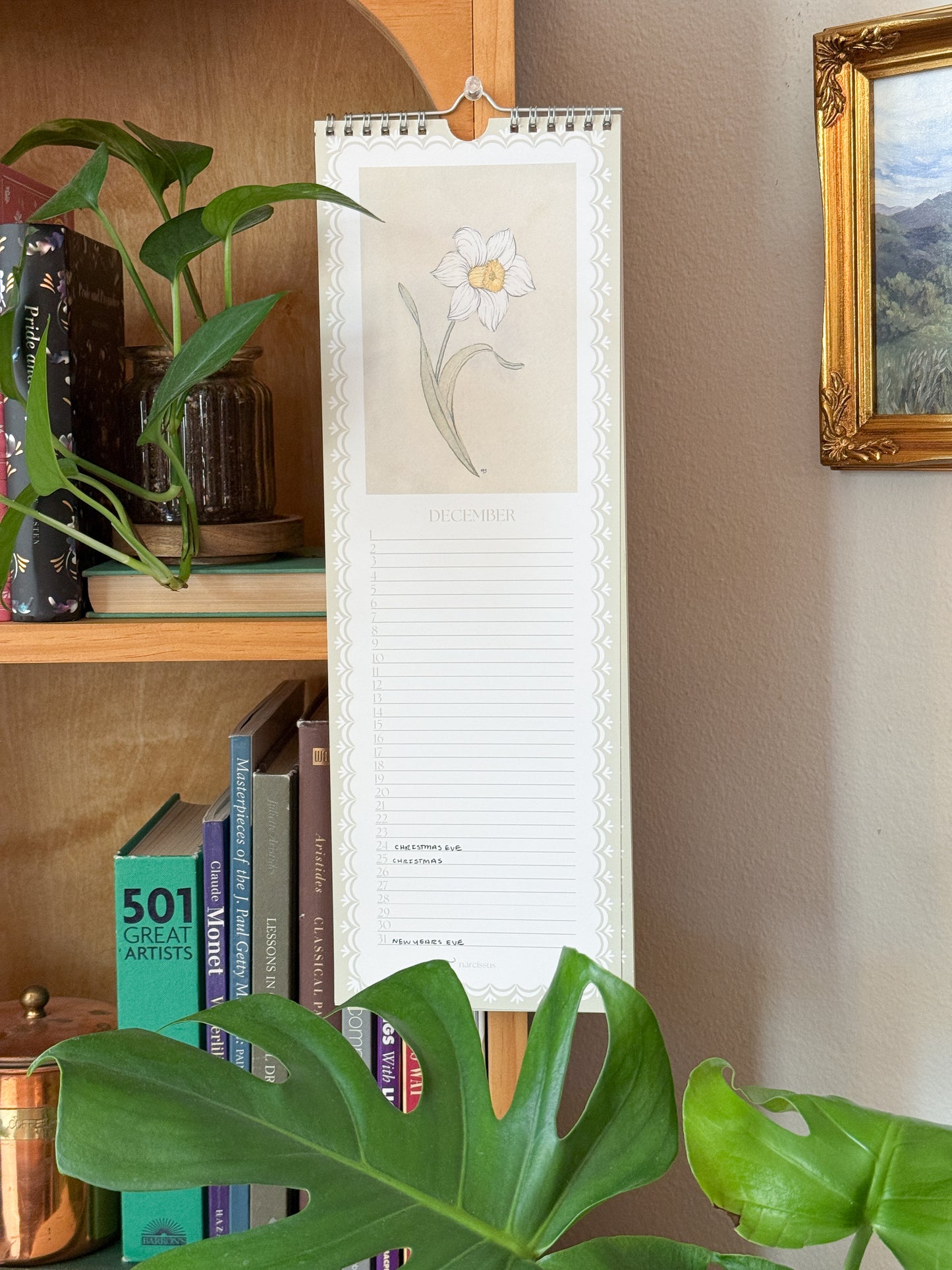 Birth Month Flowers Perpetual Calendar